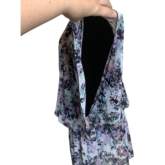 Badgley Mischka Fiona sheer floral Fiona Tunic size Large - Picture 4 of 11